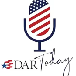 DAR Today podcast image. the logo is in the form of a microphone. The base or holder of the microform is navy blue and the microphone itself has a stylized stars and stripes. Below is the DDAR logo with the word "Today" written in a script text.